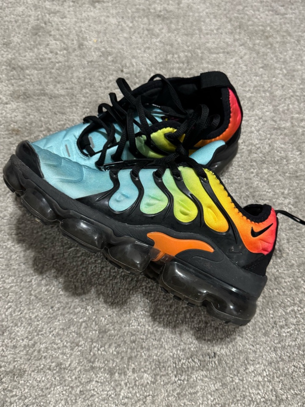 Nike Gradient Rainbow VaporMax Plus - Blue, Yellow, Orange, Red, Black